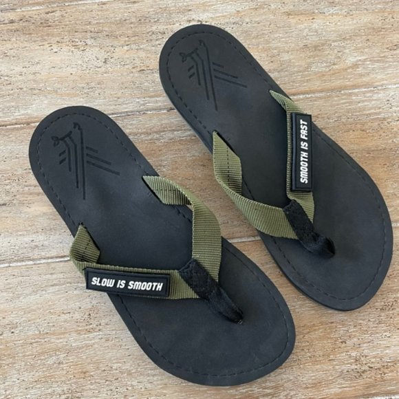 Combat Flip Flops - Men's OD Green Floperator, Size 11 - Picture 1 of 4